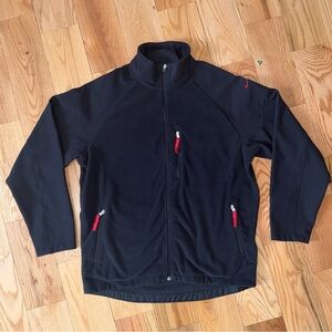 Nike | Black Fleece Jacket with red zipper pulls Size L (damaged Zipper tag)